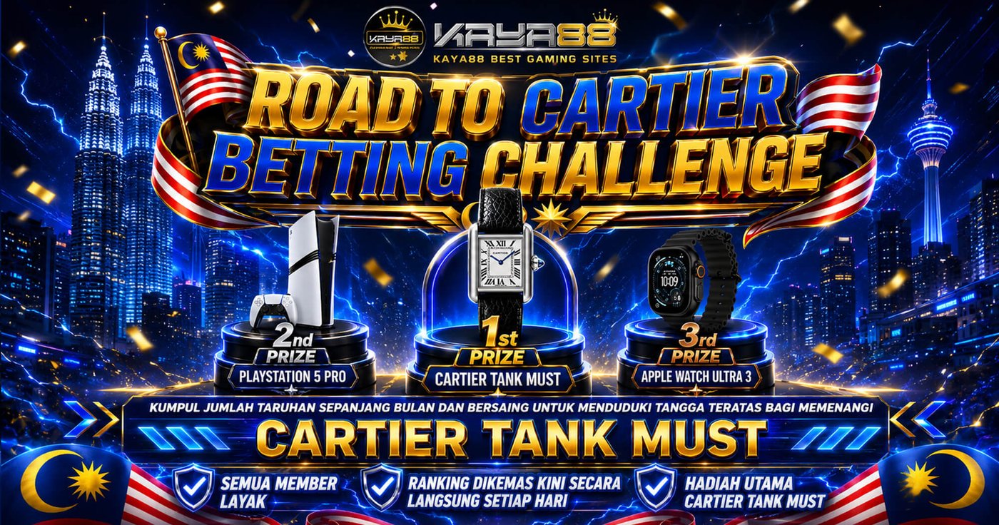 Road to Cartier betting challenge at KAYA88 with Cartier Tank Must first prize
